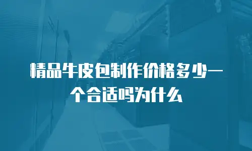 精品牛皮包制作价格多少一个合适吗为什么