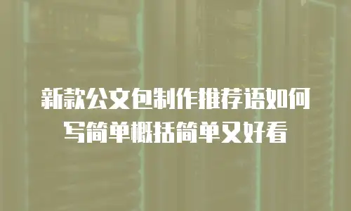 新款公文包制作推荐语如何写简单概括简单又好看