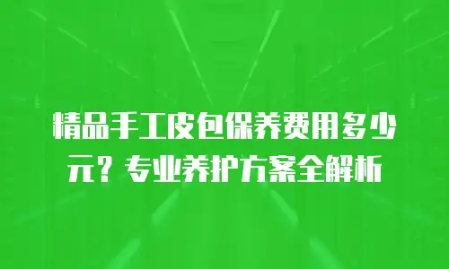 精品手工皮包保养费用多少元？专业养护方案全解析