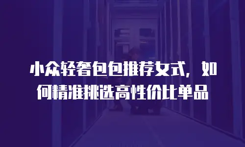 小众轻奢包包推荐女式，如何精准挑选高性价比单品