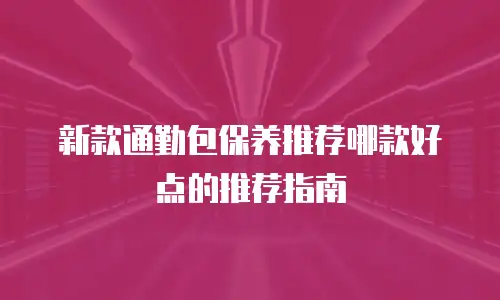 新款通勤包保养推荐哪款好点的推荐指南