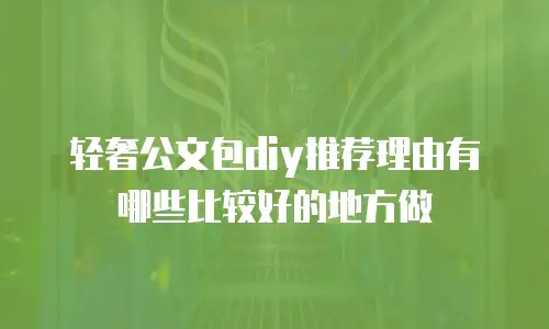 轻奢公文包diy推荐理由有哪些比较好的地方做