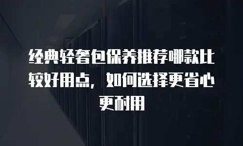 经典轻奢包保养推荐哪款比较好用点，如何选择更省心更耐用