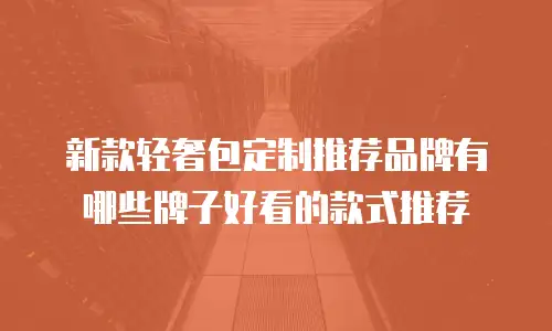 新款轻奢包定制推荐品牌有哪些牌子好看的款式推荐