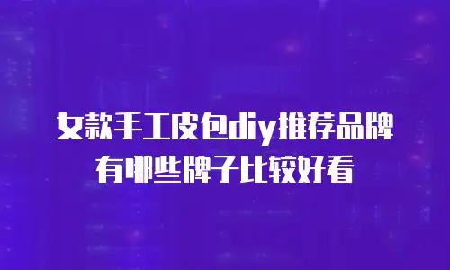 女款手工皮包diy推荐品牌有哪些牌子比较好看