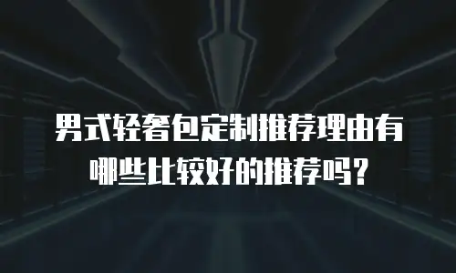 男式轻奢包定制推荐理由有哪些比较好的推荐吗？