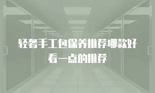 轻奢手工包保养推荐哪款好看一点的推荐