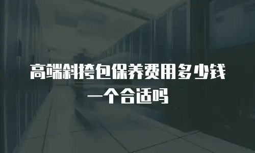 高端斜挎包保养费用多少钱一个合适吗