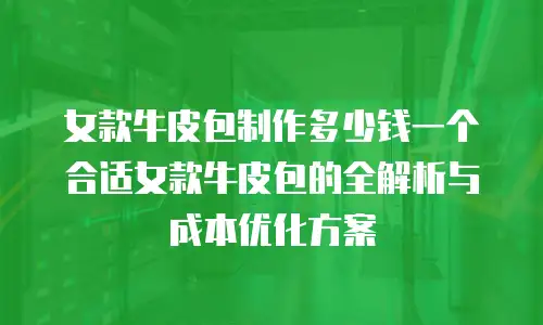 女款牛皮包制作多少钱一个合适女款牛皮包的全解析与成本优化方案