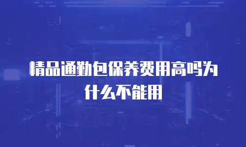 精品通勤包保养费用高吗为什么不能用
