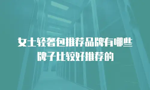 女士轻奢包推荐品牌有哪些牌子比较好推荐的
