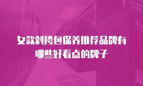 女款斜挎包保养推荐品牌有哪些好看点的牌子