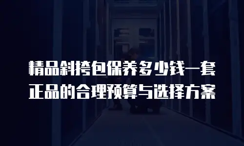 精品斜挎包保养多少钱一套正品的合理预算与选择方案