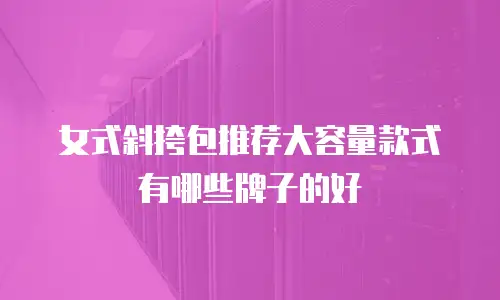 女式斜挎包推荐大容量款式有哪些牌子的好