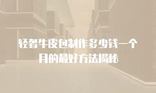 轻奢牛皮包制作多少钱一个月的最好方法揭秘