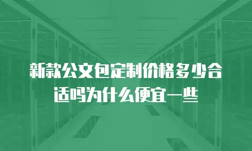 新款公文包定制价格多少合适吗为什么便宜一些