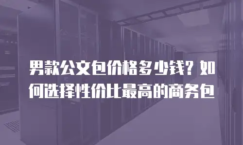 男款公文包价格多少钱？如何选择性价比最高的商务包