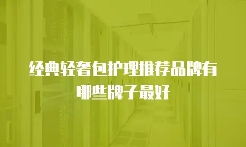 经典轻奢包护理推荐品牌有哪些牌子最好