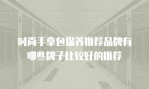 时尚手拿包保养推荐品牌有哪些牌子比较好的推荐