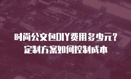 时尚公文包DIY费用多少元？定制方案如何控制成本