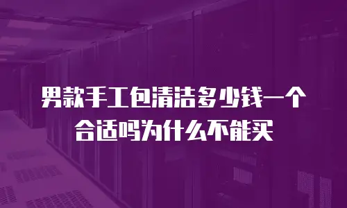 男款手工包清洁多少钱一个合适吗为什么不能买