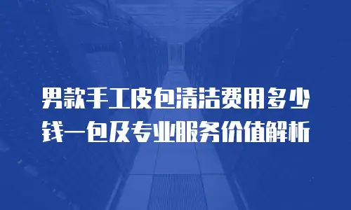 男款手工皮包清洁费用多少钱一包及专业服务价值解析