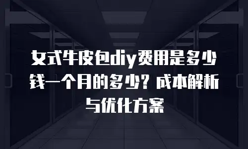 女式牛皮包diy费用是多少钱一个月的多少？成本解析与优化方案