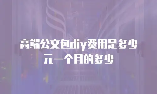 高端公文包diy费用是多少元一个月的多少