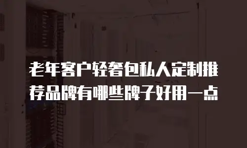 老年客户轻奢包私人定制推荐品牌有哪些牌子好用一点