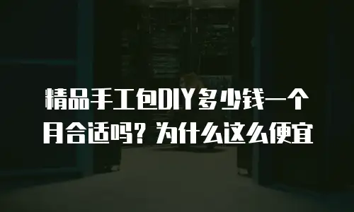 精品手工包DIY多少钱一个月合适吗？为什么这么便宜