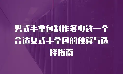 男式手拿包制作多少钱一个合适女式手拿包的预算与选择指南