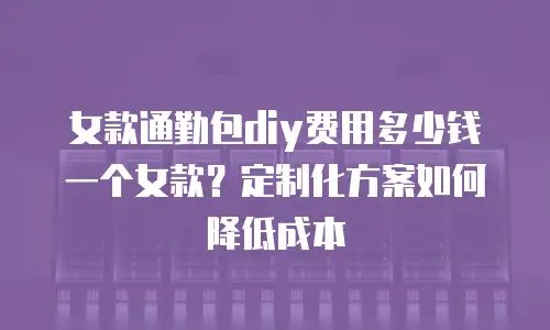 女款通勤包diy费用多少钱一个女款？定制化方案如何降低成本