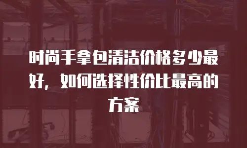 时尚手拿包清洁价格多少最好，如何选择性价比最高的方案