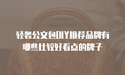 轻奢公文包DIY推荐品牌有哪些比较好看点的牌子