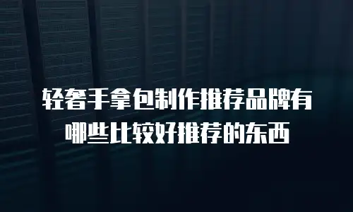轻奢手拿包制作推荐品牌有哪些比较好推荐的东西