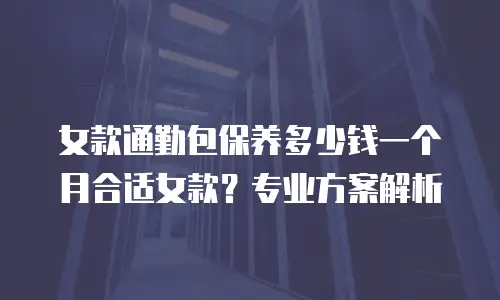 女款通勤包保养多少钱一个月合适女款？专业方案解析