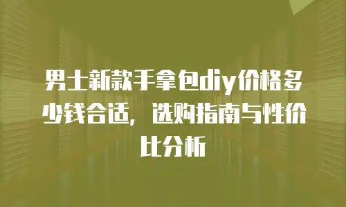 男士新款手拿包diy价格多少钱合适，选购指南与性价比分析