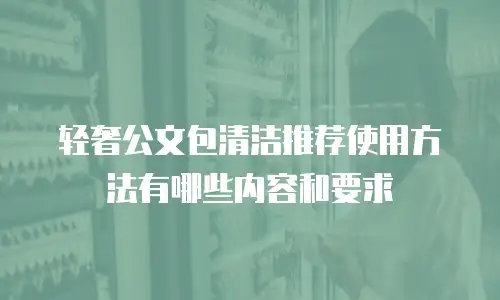 轻奢公文包清洁推荐使用方法有哪些内容和要求