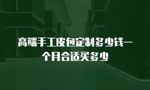 高端手工皮包定制多少钱一个月合适买多少