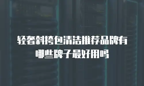 轻奢斜挎包清洁推荐品牌有哪些牌子最好用吗