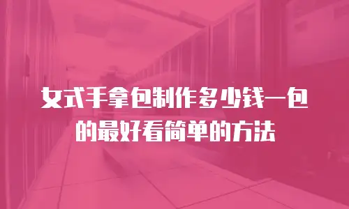 女式手拿包制作多少钱一包的最好看简单的方法