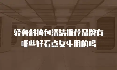 轻奢斜挎包清洁推荐品牌有哪些好看点女生用的吗