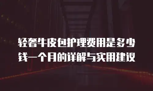 轻奢牛皮包护理费用是多少钱一个月的详解与实用建议