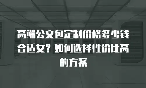 高端公文包定制价格多少钱合适女？如何选择性价比高的方案