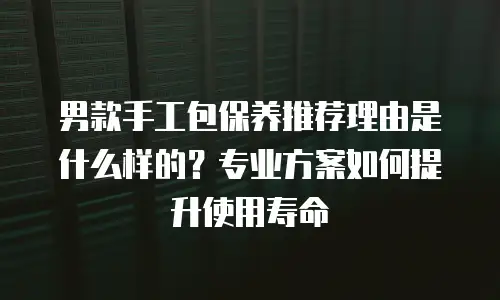 男款手工包保养推荐理由是什么样的？专业方案如何提升使用寿命
