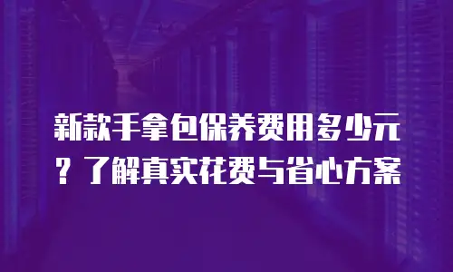 新款手拿包保养费用多少元？了解真实花费与省心方案