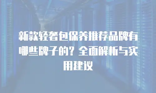 新款轻奢包保养推荐品牌有哪些牌子的？全面解析与实用建议