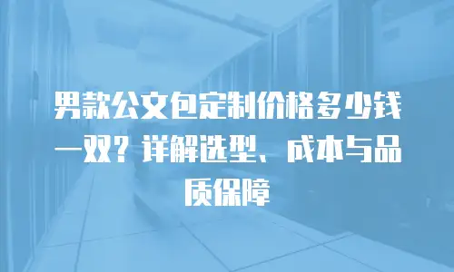 男款公文包定制价格多少钱一双？详解选型、成本与品质保障