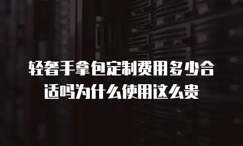 轻奢手拿包定制费用多少合适吗为什么使用这么贵