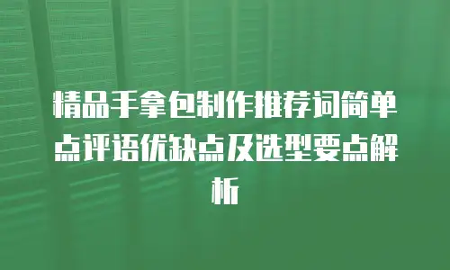 精品手拿包制作推荐词简单点评语优缺点及选型要点解析